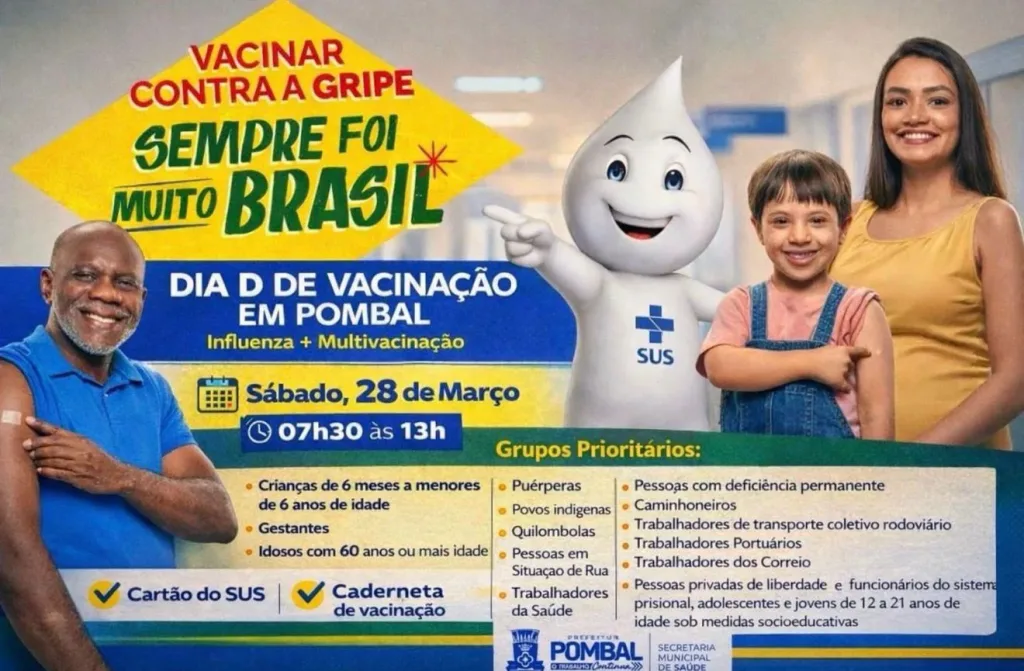 Maringá 98 FM —   O Dia D de vacinação contra a Influenza registrou forte adesão da população e bateu recorde de doses aplicadas na Paraíba. De acordo com a Secretaria de Estado da Saúde da Paraíba, a mobilização realizada no último sábado (28) resultou na aplicação de 83.394 doses em todo o estado, número superior ao registrado em 2025, quando 62.406 doses foram aplicadas durante a ação realizada em abril. Além da imunização contra a gripe, a iniciativa também levou diversos serviços de saúde à população, como testagem rápida para Infecções Sexualmente Transmissíveis (ISTs), Práticas Integrativas e Complementares (PICs), aferição de pressão arterial […]