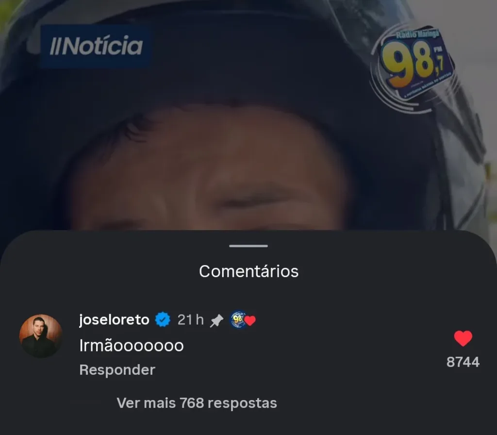Maringá 98 FM —   Uma reportagem exibida pela Rádio Maringá ganhou grande repercussão nas redes sociais e acabou chamando a atenção até de um ator da TV brasileira. O caso começou após o repórter João Alencar entrevistar o jovem Loran, de Pombal, que relatou ter sido atacado por um cachorro em uma rua do município. A matéria foi publicada nas redes sociais e exibida no jornal da emissora, gerando rápida mobilização do público, com muitos comentários e compartilhamentos. O que chamou a atenção dos internautas, porém, foi a semelhança do rapaz entrevistado com o ator global José Loreto, conhecido por trabalhos na TV […]