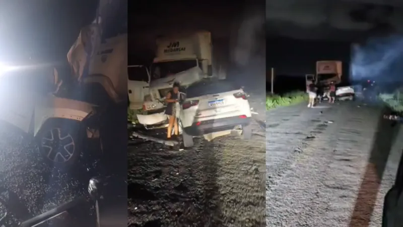 Maringá 98 FM — Um grave acidente envolvendo um carro, uma motocicleta e um caminhão deixou um empresário morto e um motociclista gravemente ferido na noite deste domingo (10), na rodovia estadual PB-262, entre os municípios de Patos e São José do Bonfim, no Sertão da Paraíba. A vítima fatal foi identificada como Irandilson Flávio Cirne Dantas, de 57 anos, empresário bastante conhecido na região. Já o motociclista, identificado como Gilson Araújo da Silva, de 31 anos, sofreu ferimentos graves e foi socorrido em estado crítico. Segundo informações preliminares, o acidente aconteceu em um trecho conhecido como Curva do Nove, considerado perigoso por motoristas que trafegam pela rodovia. Entenda como aconteceu [&hellip;]