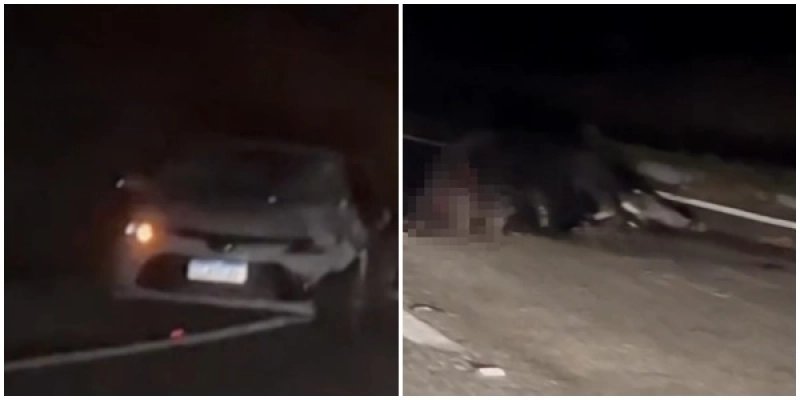 Maringá 98 FM — Um carro ficou parcialmente destruído após colidir com uma vaca na noite desta quarta-feira (22), na BR-361, município de Piancó (PB). De acordo com as informações apuradas, o veículo seguia no sentido Itaporanga–Piancó quando atingiu violentamente o animal que estava sobre a pista. Com o forte impacto, a parte dianteira do carro ficou completamente danificada. A vaca morreu no local. Apesar do susto, o motorista sofreu apenas escoriações leves e não precisou de atendimento de maior complexidade, não correndo risco de vida. O acidente é mais um registrado envolvendo animais soltos nas rodovias do Vale do Piancó. Motoristas relatam que é [&hellip;]