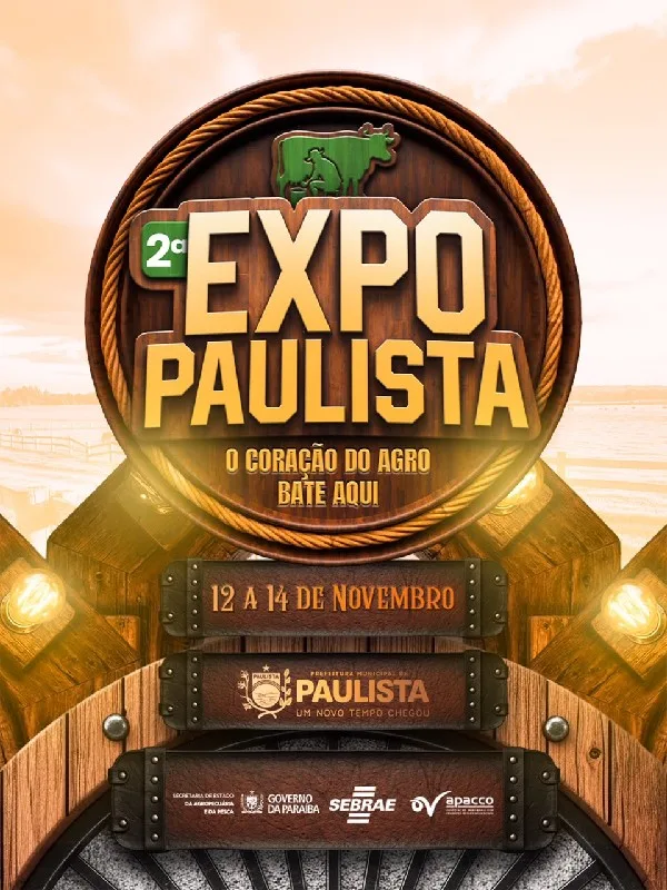 Maringá 98 FM — A Prefeitura Municipal de Paulista, no Sertão da Paraíba, anunciou as datas da 2ª edição da EXPO PAULISTA 2026, que acontecerá de 12 a 14 de novembro, na área vizinha ao Estádio de Futebol Chicão, onde funcionava a antiga ADECOPA. A expectativa é de que a feira agropecuária deste ano alcance um público igual ou superior ao da edição anterior, que reuniu mais de 10 mil visitantes de diversas cidades paraibanas e também de estados vizinhos. O evento se consolidou como um importante espaço para a valorização do agronegócio, o fortalecimento do empreendedorismo e a promoção de lazer e integração entre [&hellip;]